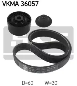 VKMA 36057 SKF Поликлиновой ременный комплект